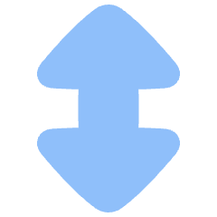 Triangle Arrow Vertical Large Icon from Plump Flat Set