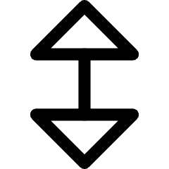 Triangle Arrow Vertical Large Icon from Core Line Set