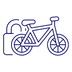 Bike Padlock Illustration from UX Line Set