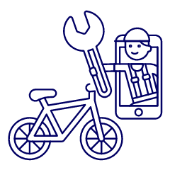 Bike Repair App 1 Illustration from UX Line Set