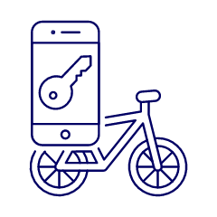 Bike Smark Lock Illustration from UX Line Set