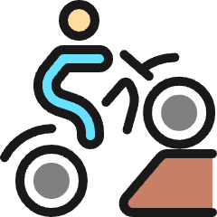 Biking Mountain Icon from Ultimate Colors Set