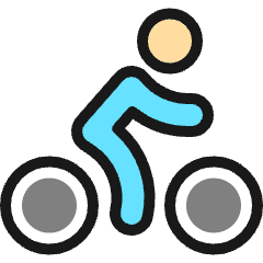 Biking Person Icon from Ultimate Colors Set