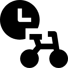 Sport Cycling Pace Timer Icon from Nova Solid Set