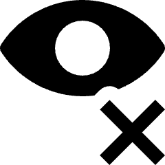 Iris Scan Denied Icon from Nova Solid Set