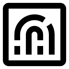 Clean line icon of a fingerprint inside a rounded square. Used for biometric login, device unlocking, and identity verification.