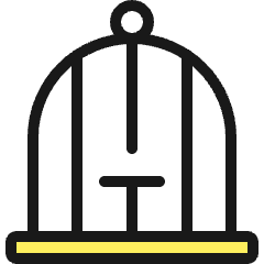 Bird Cage Empty Icon from Ultimate Colors Set
