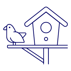 Bird House Illustration from UX Line Set