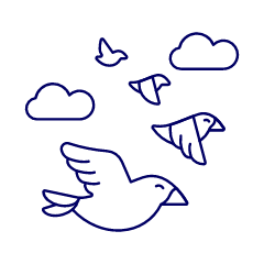 Flock Bird Illustration from UX Line Set