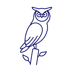 Owl Illustration from UX Line Set