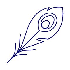 Peacock Feather Illustration from UX Line Set