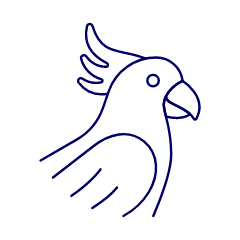 White Parrot Illustration from UX Line Set