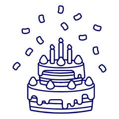 Celebration Cake 3 Illustration from UX Line Set