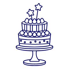 Celebration Cake 4 Illustration from UX Line Set
