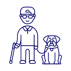Blind Disability 1 Illustration from UX Line Set