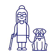 Blind Disability 4 Illustration from UX Line Set