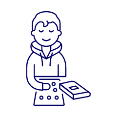 Braille Reading 2 Illustration from UX Line Set