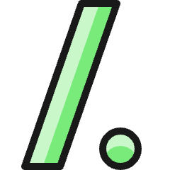 Slash Dot Logo Icon from Ultimate Colors Set