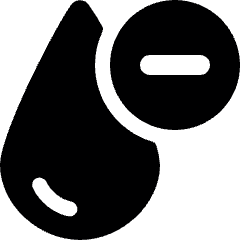 Blood Drop Type Negative Icon from Ultimate Bold Set