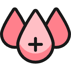 Blood Drops Positive Icon from Ultimate Colors Set