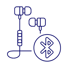 Headsets Bluetooth Illustration from UX Line Set