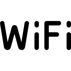 Wifi Network Text Icon from Ultimate Regular Set