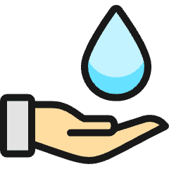 Body Care Water Hand Icon from Ultimate Colors Set