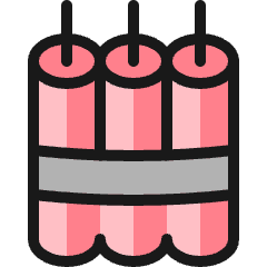 Bomb Explosive Belt Icon from Ultimate Colors Set