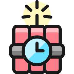 Bomb Explosive Icon from Ultimate Colors Set