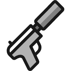 Gun Silent Icon from Ultimate Colors Set