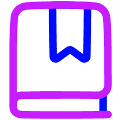 Bookmark Book Icon from Plump Neon Set