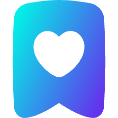 Bookmark Favorite Heart Icon from Flex Gradient Set