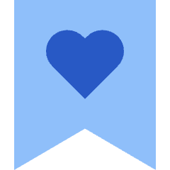 Bookmark Favorite Heart Icon from Sharp Flat Set