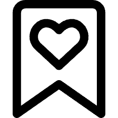 Bookmark Favorite Heart Icon from Core Line Set