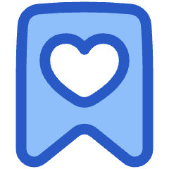 Bookmark Favorite Heart Icon from Plump Duo Set