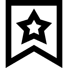 Bookmark Favorite Star Icon from Sharp Line Set