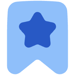 Bookmark Favorite Star Icon from Plump Flat Set