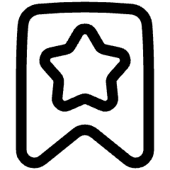 Bookmark Favorite Star Icon from Plump Line Set