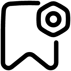 Bookmark Setting Bolt Nut Icon from Plump Line Set