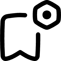 Bookmark Setting Bolt Nut Icon from Flex Line Set