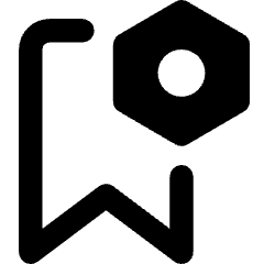 Bookmark Setting Bolt Nut Icon from Core Remix Set