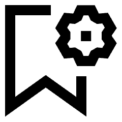 Bookmark Setting Gear Icon from Sharp Line Set