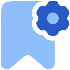 Bookmark Setting Gear Icon from Plump Flat Set