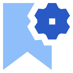 Bookmark Setting Gear Icon from Sharp Flat Set