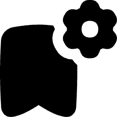Bookmark Setting Gear Icon from Flex Solid Set
