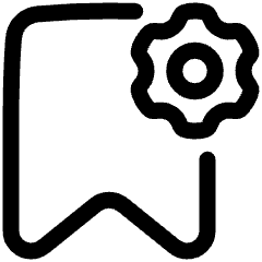 Bookmark Setting Gear Icon from Plump Line Set