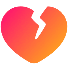 Broken Heart Icon from Plump Gradient Set