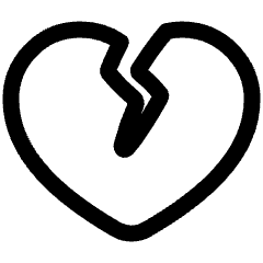 Broken Heart Icon from Plump Line Set