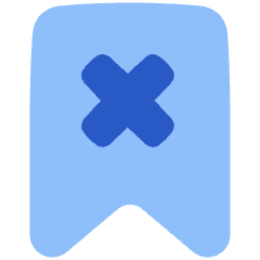 Delete Bookmark Icon from Plump Flat Set