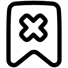 Delete Bookmark Icon from Plump Line Set